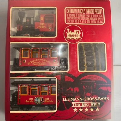 Vintage 1985 L-G-B Holiday Train Set G Gauge  Deutsche Eisenbahn Red 20500 HTF - Image 1 of 4