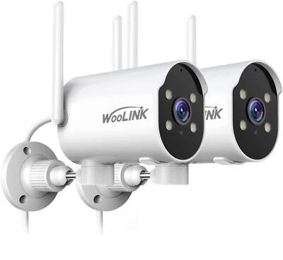 WOOLINK 2PCS Wireless Camera Outdoor WiFi Security Camera System Audio IR Night