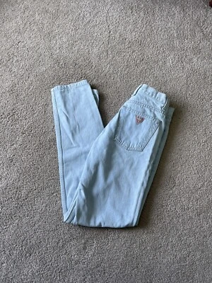 复古 80 年代早期 Guess 牛仔裤高腰 24 美国制造标志性 — 第 1/4 张图片