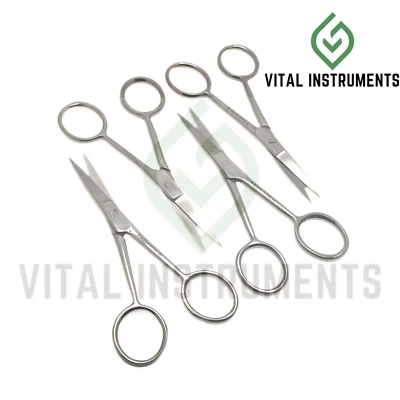4 Pcs Operating Dissecting Scissor Straight 4.5" Fine Point Medical Surgical - Image 1 of 2