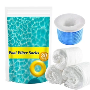 30PCS Pool Skimmer Socks Filter Saver Pool Socks Skimmer Filters Baskets Sleeves - Picture 1 of 7
