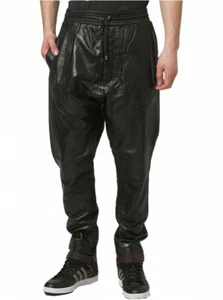 Leather Pant Jeans Trousers Breeches Bluf Black Cuir Men S Pants Mens Bikers 49 - Picture 1 of 5