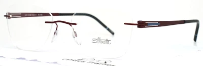 SILHOUETTE 4419 40 6062 5369 Burgundy Womens Cat Eye Eyeglasses 54-19-150 B:41.1 - Image 1 of 4