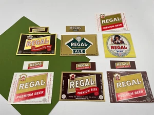 Vintage REGAL Beer BottleLabels Unused St. Louis Anheuser Busch Lot - Picture 1 of 9