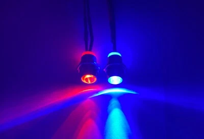 LED RC Flashing Red/Blue Light Set police for slash plane heli quad copter 2RBF - Image 1 of 4