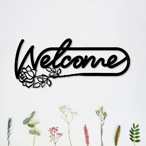 Sign For Welcome Front Door And Interior Decor Cutout Metal Sign Home Signs - Picture 1 of 8