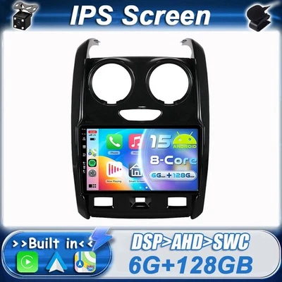 CarPlay Android 15 Autoradio GPS NAVI Für Renault Dacia Duster 2015-17 DAB+128GB - Bild 1 von 4