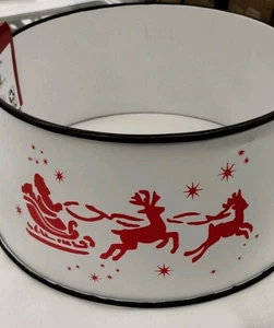 Holiday Time METALL BAUMKRAGEN ROCK TISCHPLATTE WEIHNACHTSMANNSCHLITTEN Weihnachten NEU 4"H - Bild 1 von 7