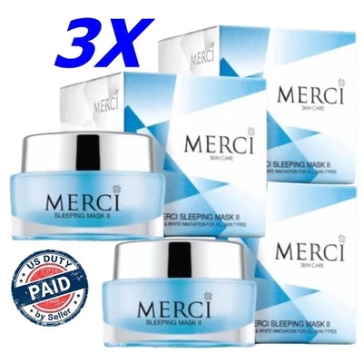 Merci Sleeping Mask II Nourish Skin Facial Night Cream Smooth Soft 30 g x 1 - Image 1 of 4