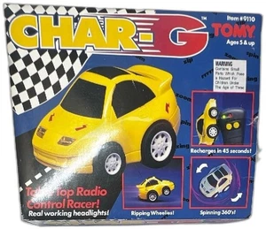 Tomy Char G Table Top Radio Control Racer Scoot Coup Yellow 1993 Complete Boxe - Picture 1 of 10