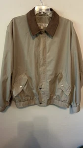 London Fog Bomber Jacket Mens L Full Zip Golf Windbreaker Vintage Button And Zip - Picture 1 of 7
