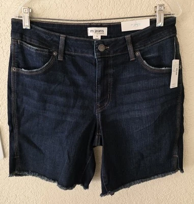 Maurices M Jean Classic Cutoff Bermuda Denim Shorts Women's (Size:12) 33"W   8"L - Image 1 of 4