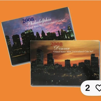 2008 U.S. Mint Set ~ P & D ~ Uncirculated Government Packaging OGP - Image 1 of 3