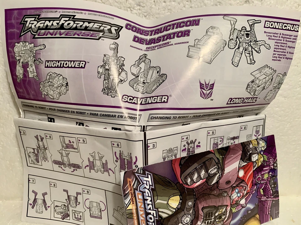 Universe 1.0: Devastator exclusive instruction manual & catalog lot RID ‘01 - Image 1 of 1