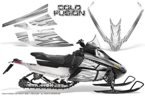ARCTIC CAT F SERIES SNOWMOBILE GRAPHICS KIT CREATORX DECALS COLD FUSION WHITE - Picture 1 of 1