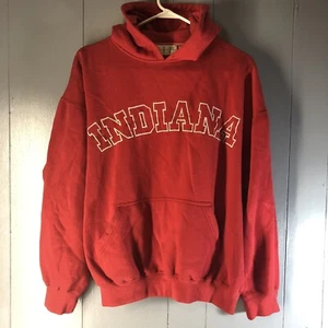Sports In Motion Size XL Indiana Hoosier Hoodie Sweater Red *READ - Picture 1 of 7