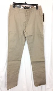 Eddie Bauer Unisex Kid’s School Uniform Pants Tan Khaki Stretch Size 11/12 New - Picture 1 of 9