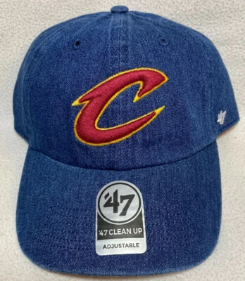 Cleveland Cavaliers '47 Marca NBA Gorra Ajustable Sombrero Limpieza Cavs Denim ¡NUEVO! Foto 1 de 4