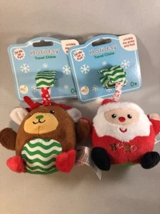 Carillón de viaje de vacaciones Santa Reno bebé 0+ meses felpa arruga y sonajero nuevo con etiquetas - Imagen 1 de 6