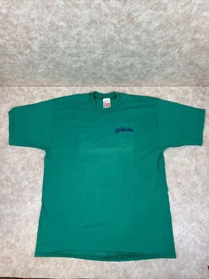 复古 Wilson ATHLETIC WEAR T 恤男式 XL 重量级标志绿色 — 第 1/4 张图片