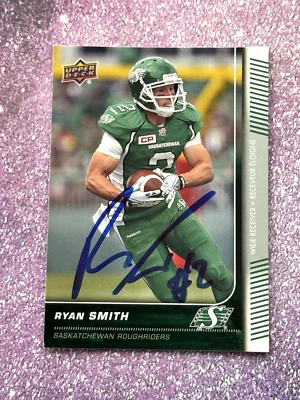 NDSU North Dakota State University Bison RYAN SMITH Signed 2015 Upper Deck CFL - Image 1 of 3