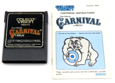 Carnival (Colecovision, 1982) By Coleco (Cartridge & Manual) NTSC - Image 1 of 4