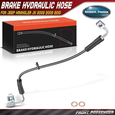 Manguera hidráulica de freno derecho pasajero delantero para Jeep Wrangler JK 2008 2009 2010 Foto 1 de 4