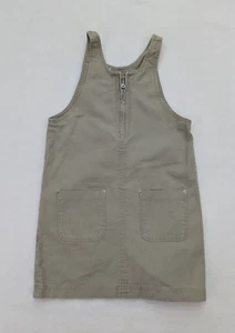 Palmetto's Girl's Jumper Dress Size L Beige Khaki Denim 90s Y2K FLAWS - Picture 1 of 23