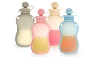 Silicone Breast Milk Storage Bags Leakproof Containers for Breastmilk Freezer - Picture 1 of 16