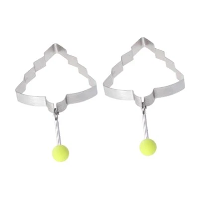 2 Pack Christmas Tree Egg Mold Steel Pancake Maker Creative Breakfast Shape - Image 1 of 4