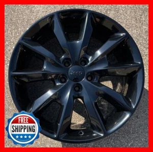 JEEP CHEROKEE 2014-2018 Factory OEM Wheel 18" Rim 9132 ALTITUDE Black #R - Picture 1 of 1