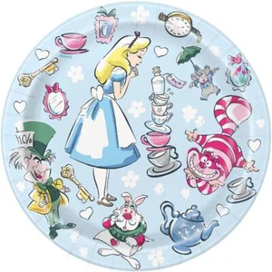 Alice in Wonderland Disney Dessert Plates Birthday Party Supplies 8 Per Package - Picture 1 of 1