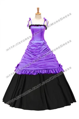 Victoriano Southern Belle Vestido con Tiras Fabuloso Vestido con Volantes Vestido de Noche Vintage Foto 1 de 4