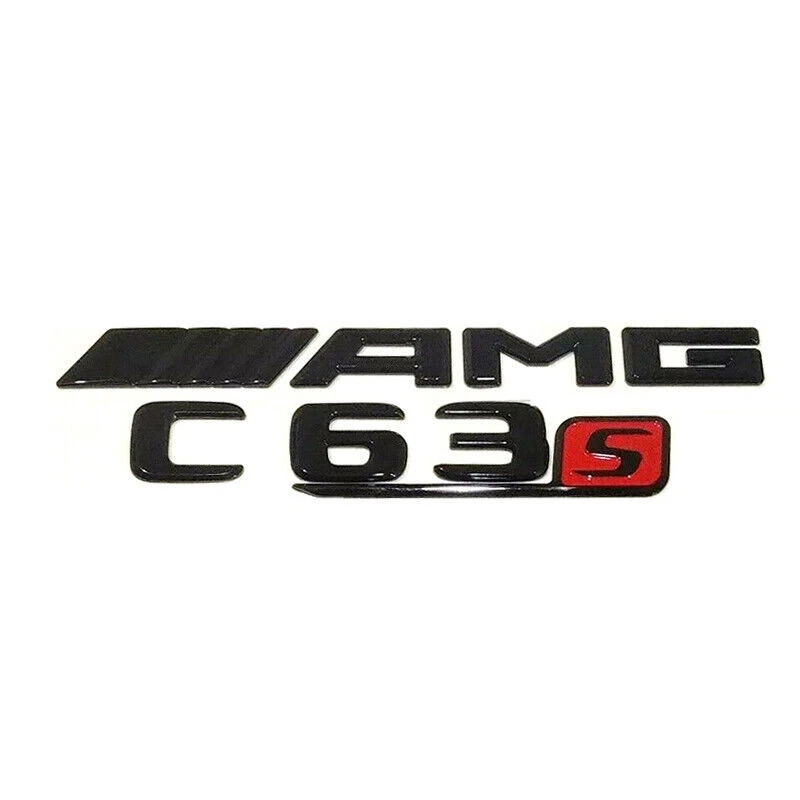 Insignia emblema maletero rojo negro brillante C63 S + AMG fabricante de equipos originales Mercedes Benz C63S nuevo 2018 Foto 1 de 1