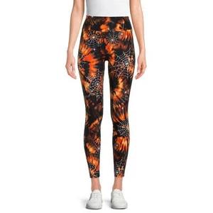 No Boundaries Juniors' Halloween Sueded Spiderweb Leggings, Multicolor XXXL (21) - Picture 1 of 4