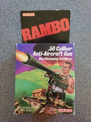 Vintage Rambo .50 Caliber Anti-Aircraft Gun Coleco Toys 1986 - Sealed NOS 0832 - Image 1 of 4