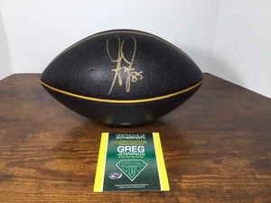 Greg Jennings Packers Autographed Auto NFL Full Size Football Black with Cert - Picture 1 of 7