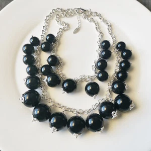 New 21" Talbots Beads Collar Statement Necklace Heavy Gift Fashion Women Jewelry - Picture 1 of 3