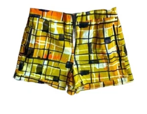 Pantalones Cortos De Colección Mara Mac Diseñador Bloques de Color Amarillo Playa Costa Brasil - Imagen 1 de 7