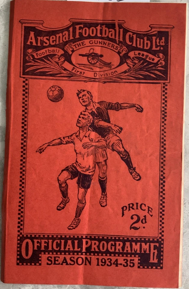 PROGRAMME - ARSENAL (CHAMPIONSHIP SEASON) v GRIMSBY TOWN - 23 MARCH 1935 - Image 1 of 1