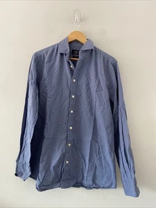 Camisa Hackett London Calce Ajustado Para Hombre Manchas Azules Talla Mediana Manga Larga - Imagen 1 de 14