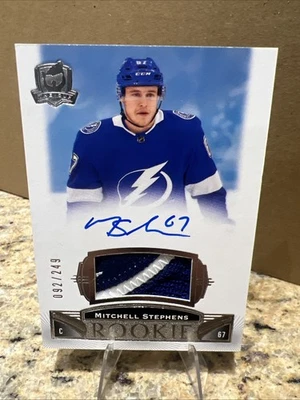 2019-20 UD The Cup Rookie PATCH AUTO Mitchell Stephens /249 Tampa Bay Lightning - Image 1 of 4