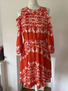 Whistle Woman’s Orange Floral Dress Size 12 New Beautiful - Picture 1 of 8
