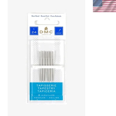 Agujas de tapiz de precisión tamaño 24, paquete de 6 - acero niquelado Foto 1 de 2