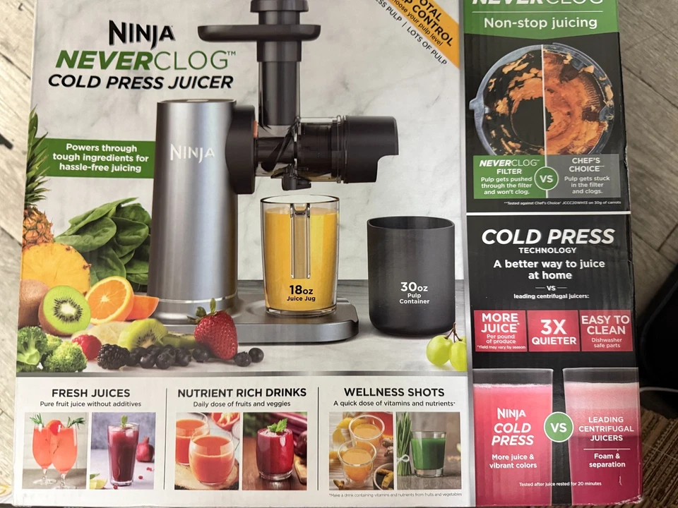 Ninja JC151 NeverClog Cold Press Juicer 2nd Generation