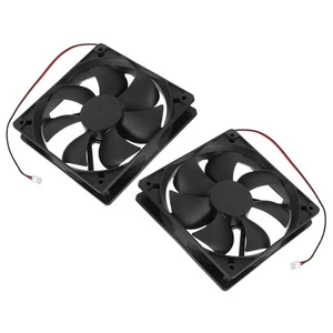 2 Pcs Computerfall -Fan Elektronischer Lüfter Desktop-Gehäuselüfter - Afbeelding 1 van 12