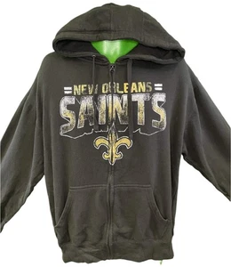 NFL New Orleans Saints Starter Black Full-Zip Hoodie Men's Large NWT - Picture 1 of 5