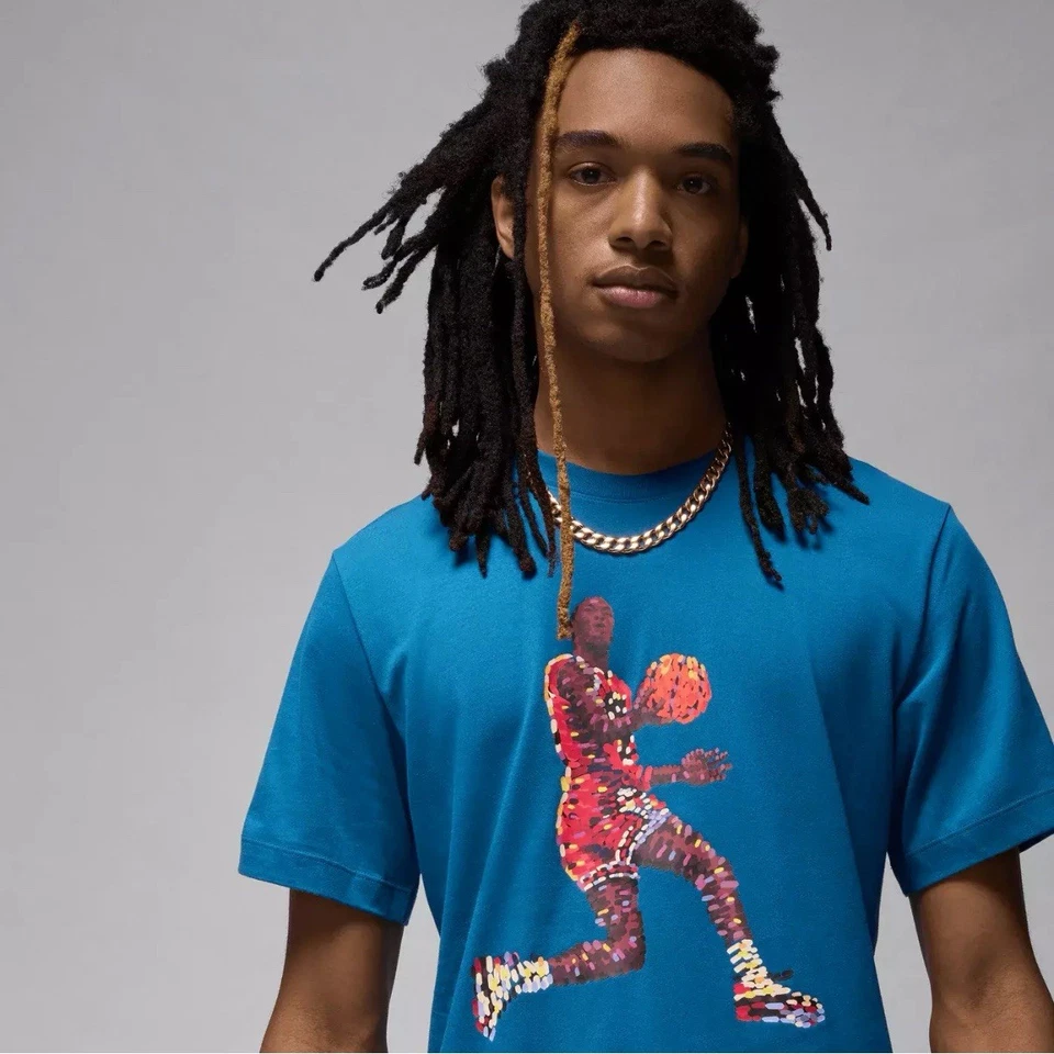 Nike Air Jordan Flight Essentials T-Shirt Blue FN6000-457 Mens