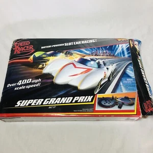 Hot Wheels 2008 Speed Racer Super Grand Prix Slot Race Track Set With Both Cars - Picture 1 of 23