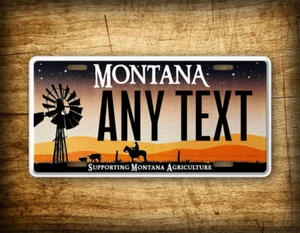 Personalized Montana Supporting Agriculture License Plate ANY TEXT 6x12 Custom - Picture 1 of 6